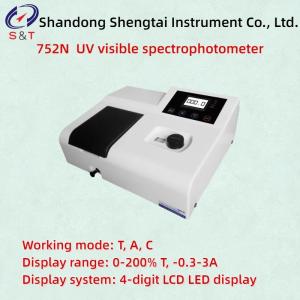 China ± 2nm Wavelength Accuracy 752N UV Visible Spectrophotometer For Food Detection Working ModeL, A, C on sale