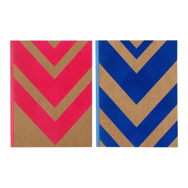 Hardcover Custom Journal Printing Flocking Kraft Paper Sewing Glued Binding