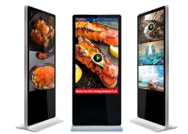 Quality Indoor Advertising player Free Standing LCD Display 55 Inch Built-In Media Player for sale