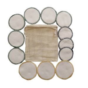 Soft Bamboo Make Up Remover Pads , Reusablefacial Cleansing Cloths Rounds