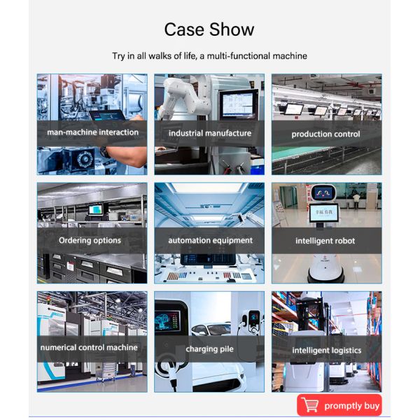 Industrial Huiyuan Android Touch Screen Panel PC 19 Inch IP65 Waterproof VESA Mount 1080p Resolution 10-Point Capacitive Touch 1