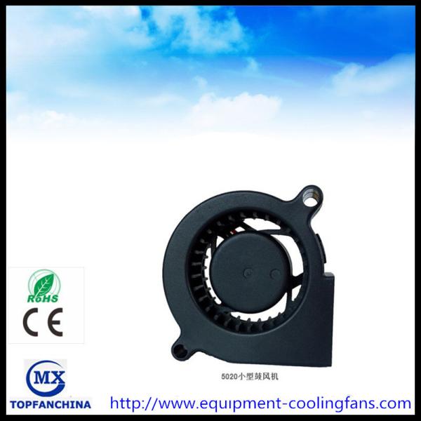 Quality 50 x 20 mm 5V 12V 24V DC Blower Fan , Small Car Fan With Plastic Frame and Impeller for sale
