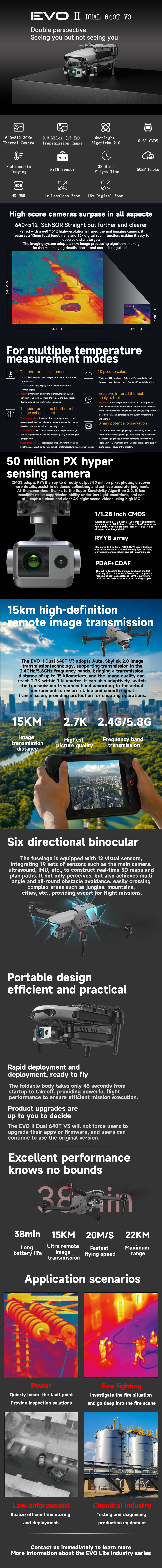 Evo II PRO V3 Drone with Omnidirectional Obstacle Avoidance and 42-Minute Flight