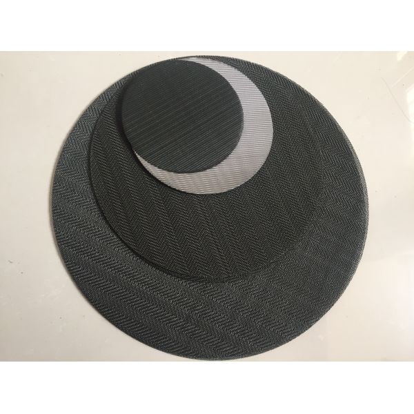Black Wire Cloth extruded filter discs single layer disc filters filtering black iron wire cloth