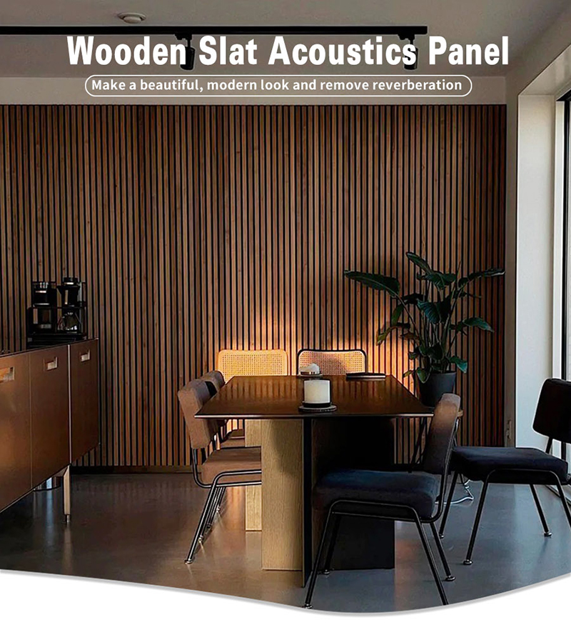 wall decor interior Modern salt wood veneer mdf akupanel acoustic panel wooden