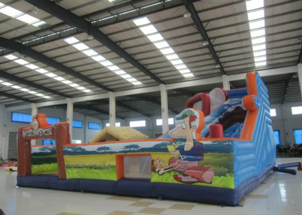 Quality Colourful Digital Printing Toddler Bounce House , Geological Park Bounce Round Bounce House for sale