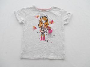 China Short Sleeve Baby Girl Tees Lovely Girl Print wholesale