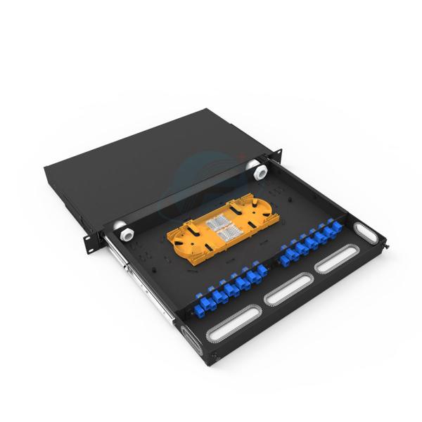 Quality 6-48 Port Sliding ODF Fiber Optic Patch Panel For Data Center for sale