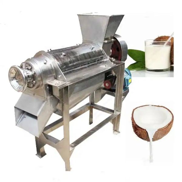 304 Stainless Steel Coconut Milk Screw Industrial Fruit Apple Watermelon Orange Juice Crusher Juicer Extractor Machine