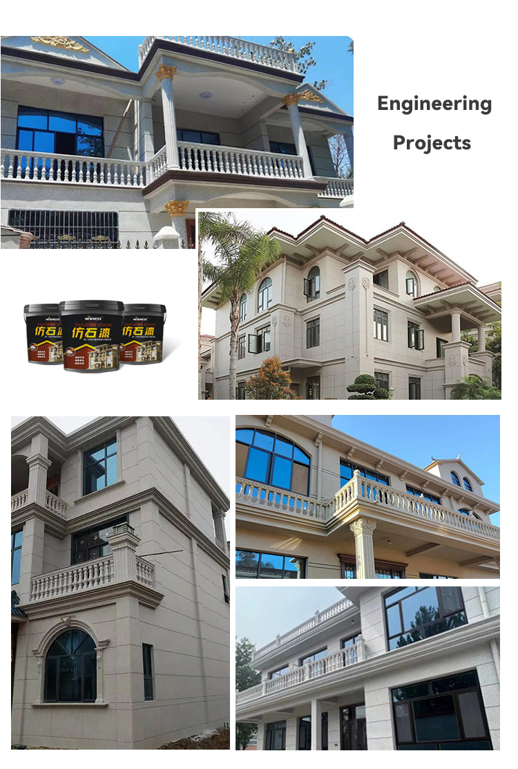 Easy Application Granite Texture Direct Supply with Acrylic Material and MF Tio2