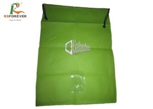 China Custom Printed Green Drawstring Bag Strong Rope Recycled For Promotion wholesale
