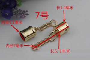 China 2018 Fashion light gold metal bead rope end cap metal caps for tassel bag accessory wholesale