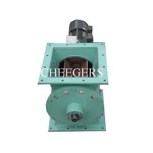 SS400 Steel Rotary Feeder Valve Wood Pellet Timber 6 Inch