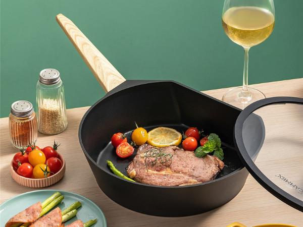Quality Scratch Resistant Frying Pan 9.5Inch Non Stick With Copper Finish for sale