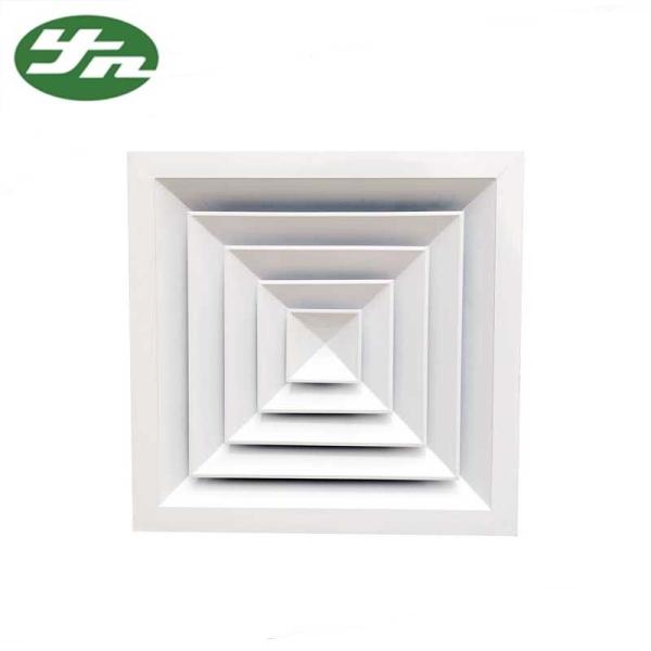 Quality Custom Clean Room Ventilation , Aluminum Alloy Round / Square Ceiling Air Diffuser for sale