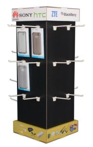 POP Cardboard Floor Counter Hook Display Stand OEM ODM