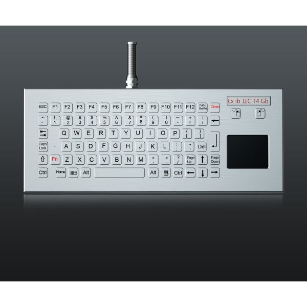 IP68 Ruggedized Industrial Keyboard With Touchpad Explosive Proof For Coal And Mine