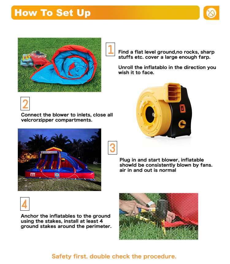 Manufacturer PVC Inflatable Slide Spiderman Hero Inflatable Double Dry Slides