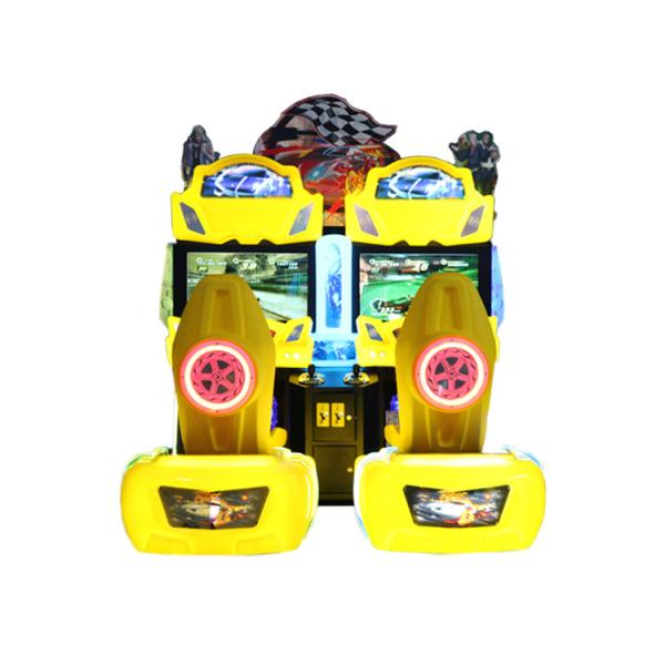 Quality 2 Player Coin Operated Car Racing Game Driving Simulator For Game Room for sale