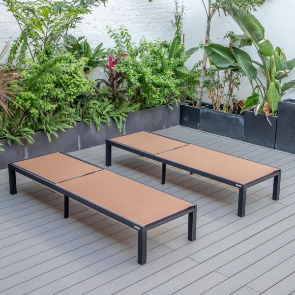 Folding Beach Reclining Chair Environmentally Friendly Beach Chaise Lounges