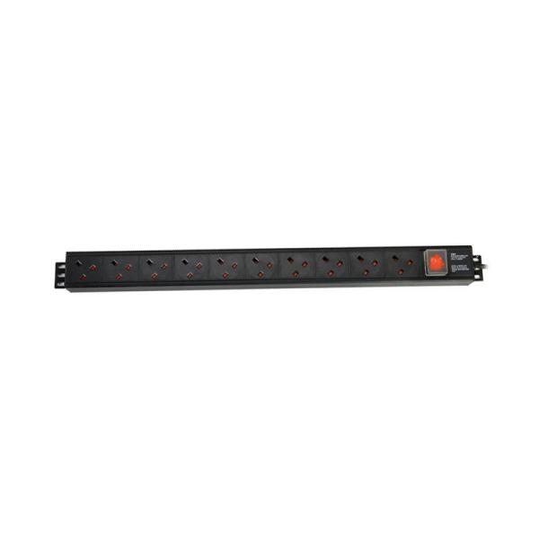 Quality 10 Way UK T Type PDU Extension Socket With On/Off Switch for sale