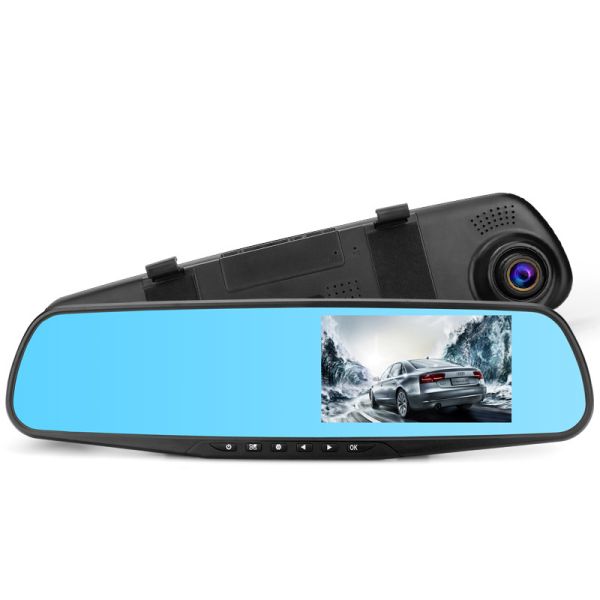 4.3" TFT LCD Screen 2 in 1 Parking Sensor DVR Mirror Colorfully display the directions of barrier with beeper buzz.