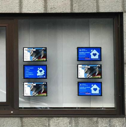 Quality 21.5inch LCD IPS Multi-Screen Video Player for Full Size Real Estate Window Display for sale