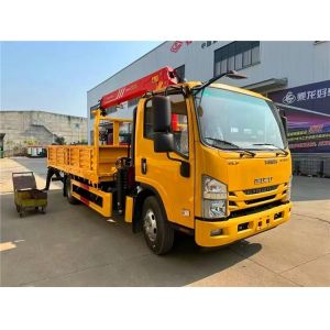 ISUZU NPR KV100 115hp Engine 2 Ton Crane Truck / Truck Mounted Hydraulic Crane