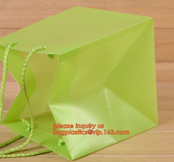 Promotional customized high quality soft loop plastic cloth bag,manufacturer custom soft loop handle polyethylene PE pla