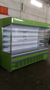 China Fruit Display Multideck Open Chiller Fortified Wheels 2～10℃ With Night Curtain wholesale