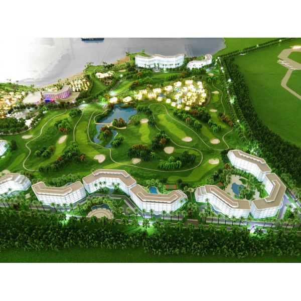 Exhibition Use Commercial Building Model Large Scale Villa Resort Style