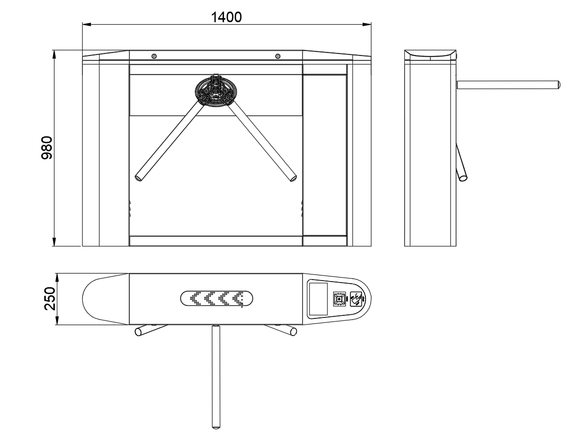 Full Automatic Tripod Turnstile