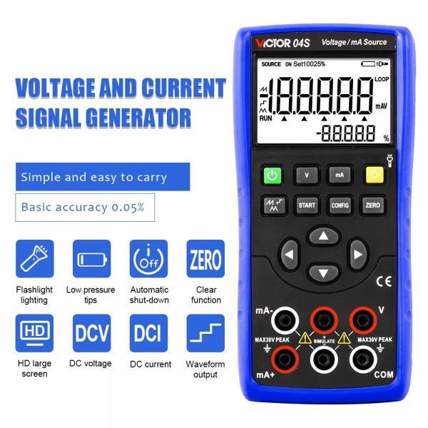 Quality VICTOR 04S Voltage/mA Source calibrator tester Temperature calibrator simulator source transmitter calibrrator for sale
