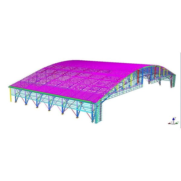 Steel Structure Workshop Pressure Treated Steel Material Temperature Control Functionality