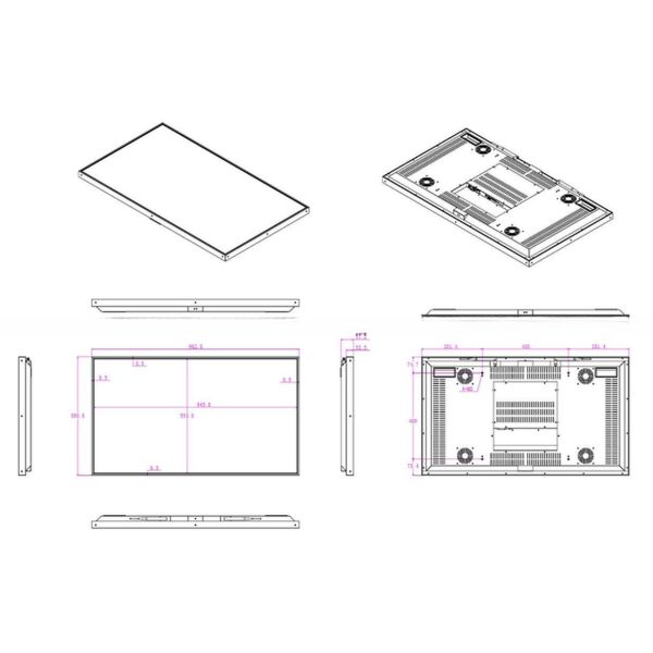 32" 43" Inch 2500-3000 Nit High Brightness LCD LED Advertising monitor Digital Signage video display with photo sensor