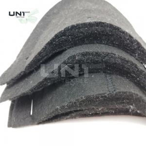 China Needle Punch Non Woven Sewing Shoulder Pads Black Color Half Moon Shape wholesale