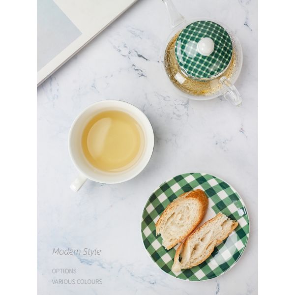 Custom Logo Artwork Ceramic Coffee Serving Stackable Pot And Cup Saucer For One Set