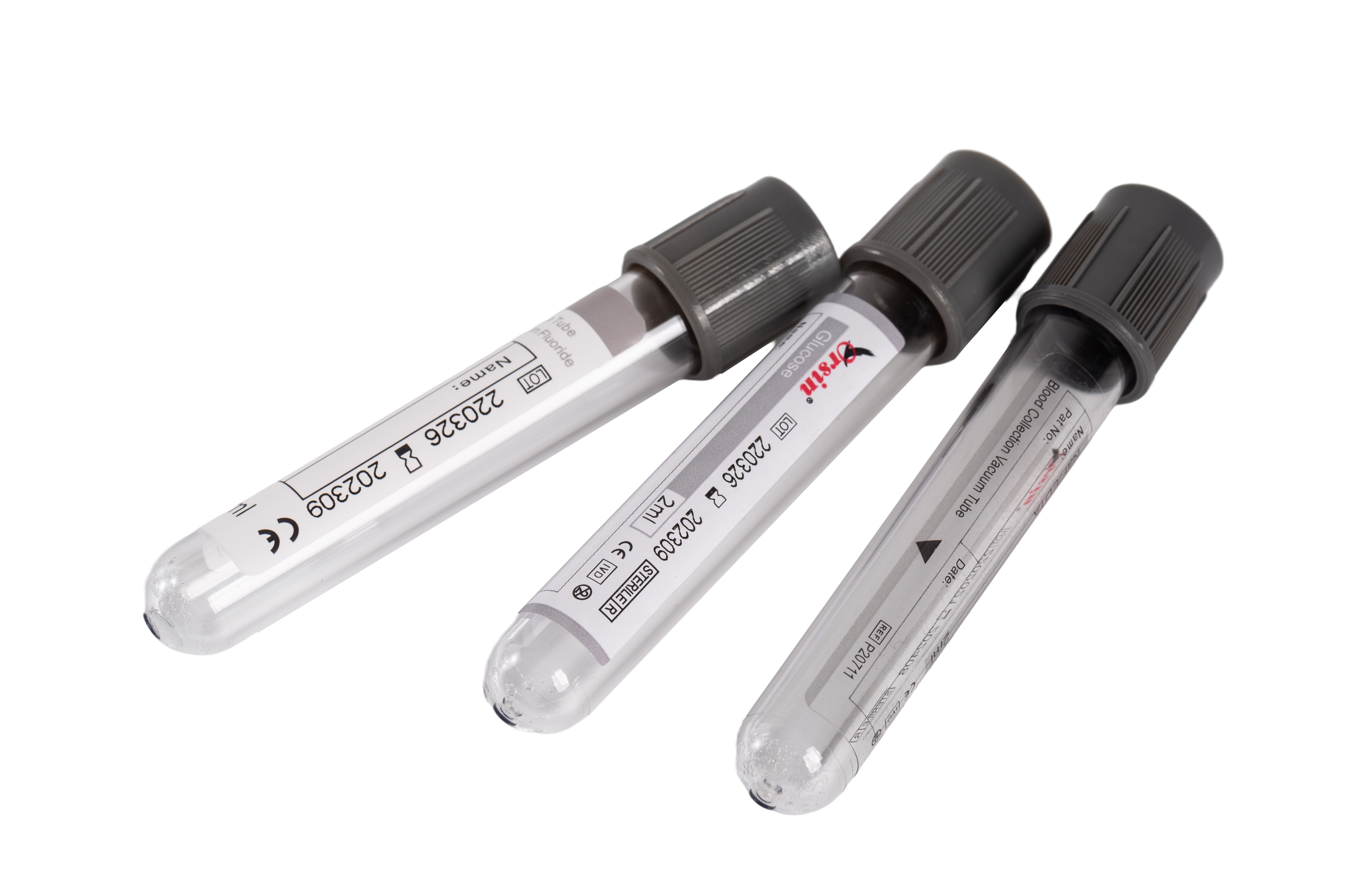 Sodium Fluorid Glucose NaF Grey Glass PET Plastic 1-10ml Plasma Anticoagulant