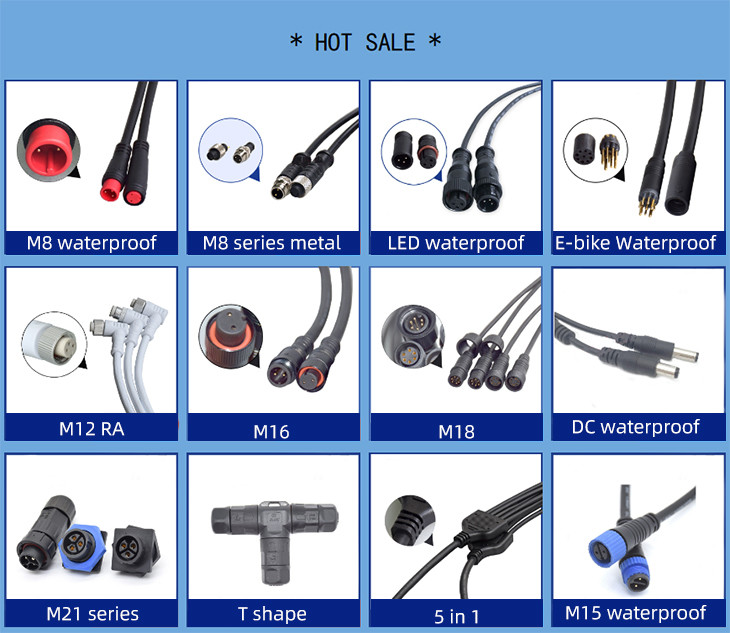 Extension Waterproof Cable Assemblies 2P To 10P For Reverse Image Vehicle Monitoring