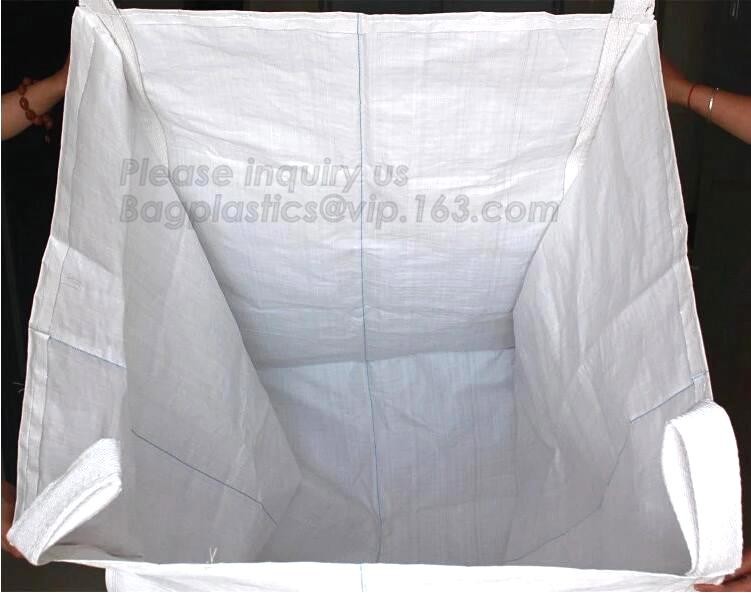 customizable PP u-panel baffle big bag /coated white woven PP jumbo bag/ventilated 4 panel baffle bag/all colors availab
