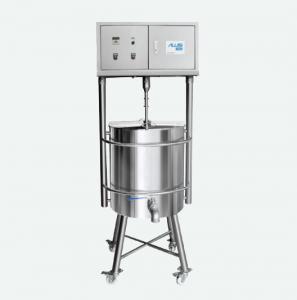 China Stainless Steel Mixing Tank Heating Raw Material Mascara Homogenizer Lipstick Heating Mixer Making Machine wholesale