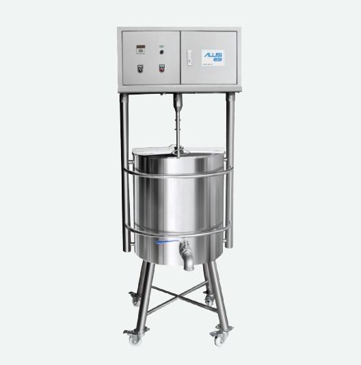 Quality Stainless Steel Mixing Tank Heating Raw Material Mascara Homogenizer Lipstick Heating Mixer Making Machine for sale