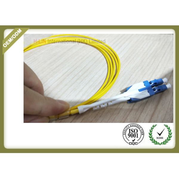 Pull Button Type Fiber Optic Patch Cord LC 3.0mm Uniboot Double Core