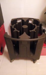 China Heavy Duty Brown Plastic Adjustable Plate Cart | Dish Caddies wholesale