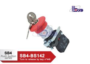 China Red Push Button Switch SB4 Series Selector Key Switch Pollution Grade III wholesale