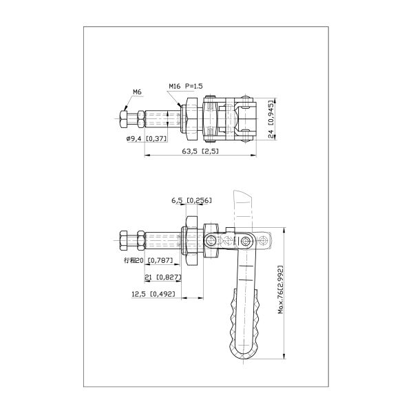 Hold Down Handle 182LBS 91kg Push Pull Type Toggle Clamp