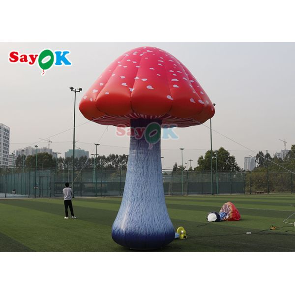 Giant Inflatable Mushroom Model Plant For Wonderland Blow Up Mushroom With Flower