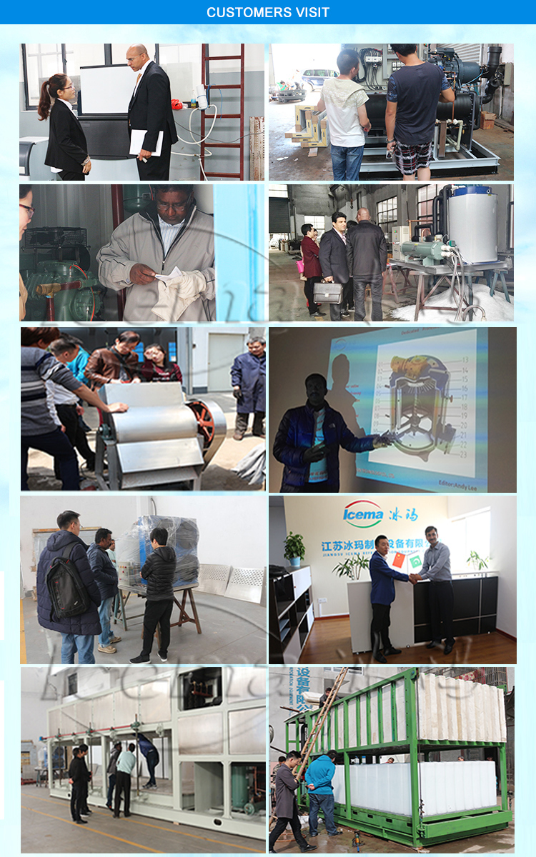 China 50 tons/day containerized snow flake ice machine for cooling with factory price