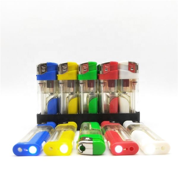 Dy-5810 LED Lamp Cigarette Plastic Gas Electric Lighter with Advanced Technology