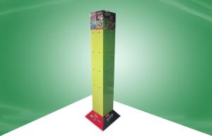 China Four Face Show Rotating Cardboard Display Stands With Plastic Hook wholesale